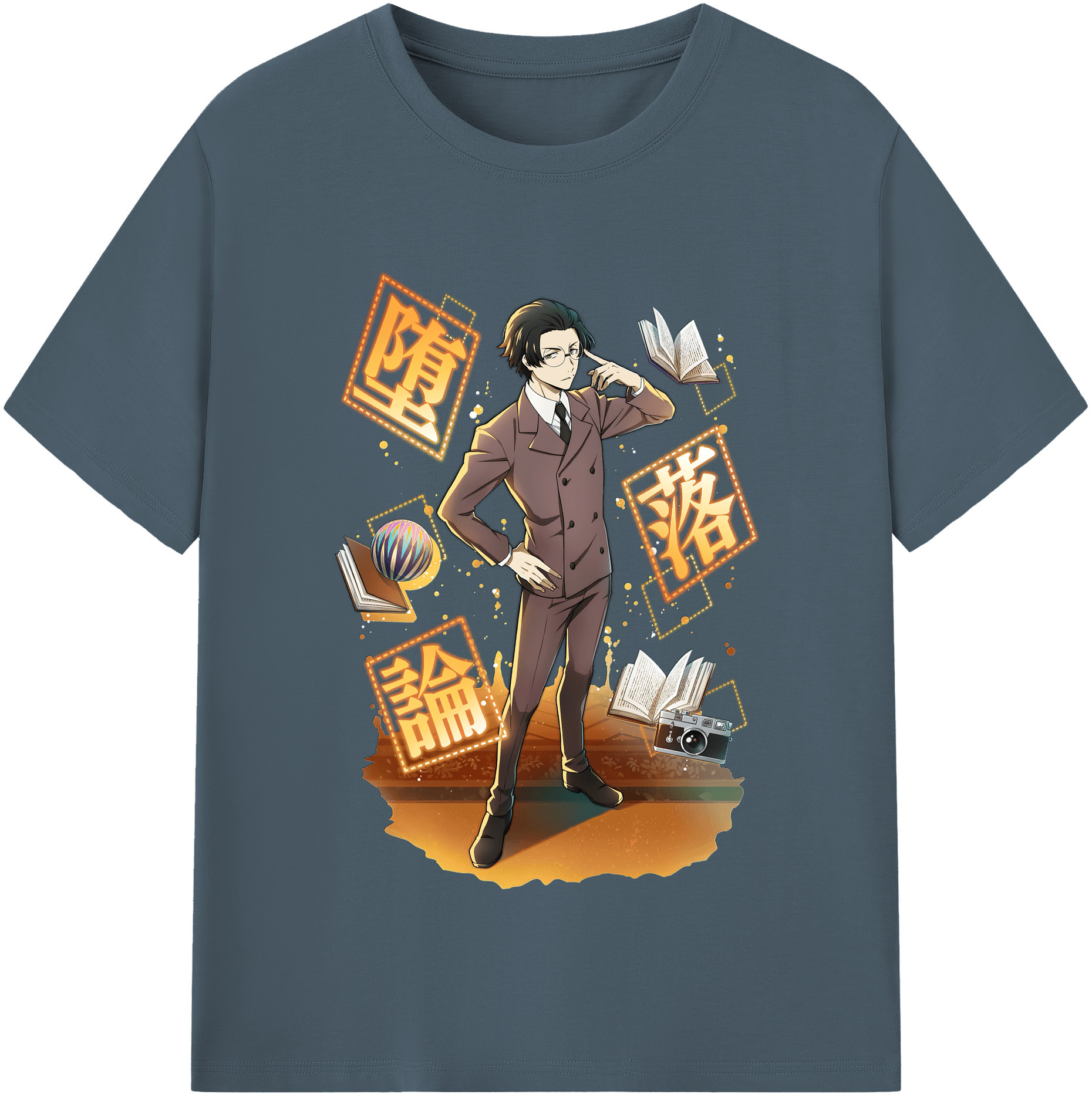 （画像用） 文豪ストレイドッグス Bungo Stray Dogs 綿100％半袖Tシャツ（フロントプリント）